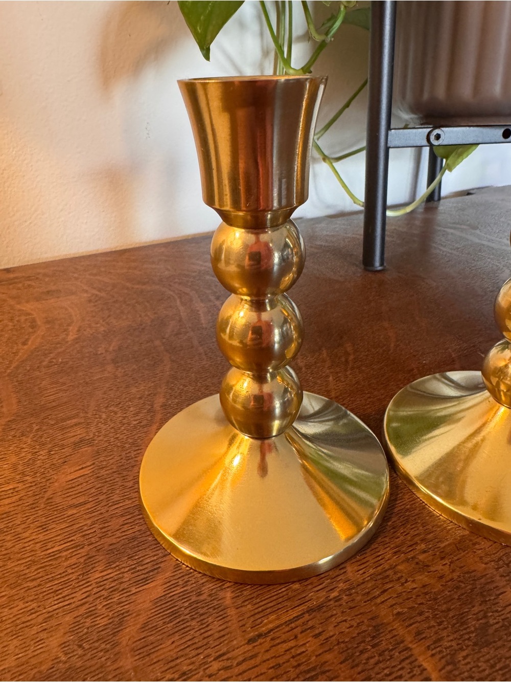 Pair of Anthropologie Lumiere Candle Holders in Gold- LIKE NEW! - Picture 5 of 7